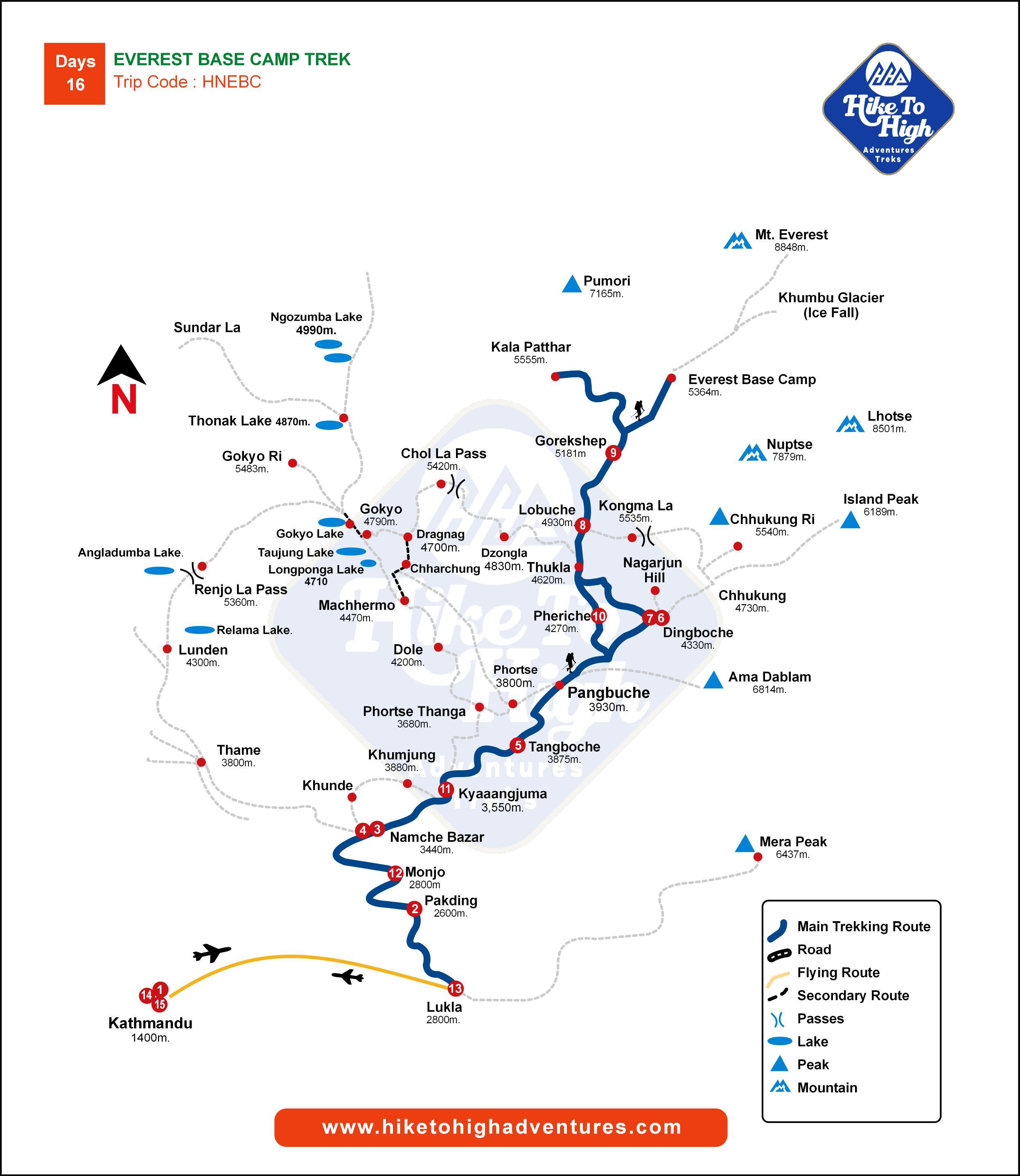 Mt. Everest Base Camp Trek 16D/15N